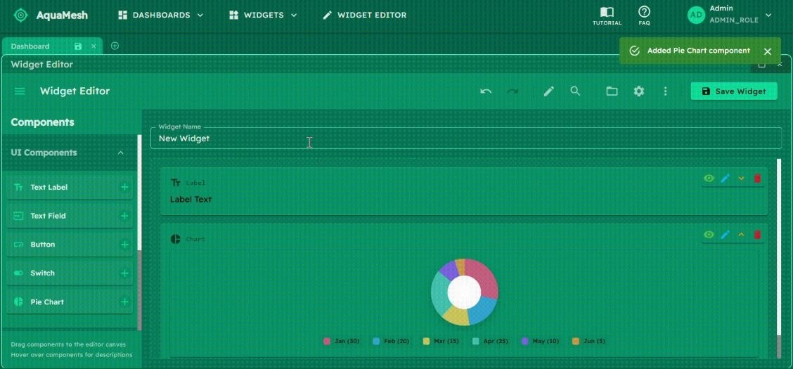 Earlier AquaMesh interface before the student-focused redesign